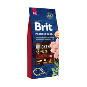 Brit Premium by Nature Senior L+XL сухой корм для пожилых собак крупных пород с курицей. Царство домашних животных.