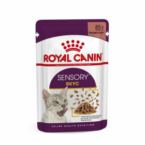 Царство домашних животных. Royal Canin Sensory taste влажный корм для взрослых кошек консервированный полнорационный стимулирующий вкусовые рецепторы, кусочки в соусе - 85 г.