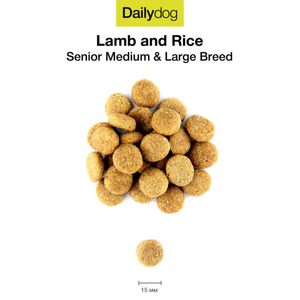 Сухой корм Dailydog Senior Medium Large Breed Lamb and Rice для пожилых собак средних и крупных пород с ягненком и рисом. Царство домашних животных.