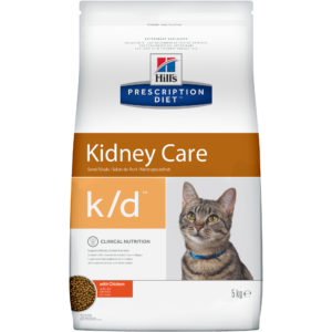 Царство домашних животных. Сухой диетический корм для кошек Hill's Prescription Diet k/d Kidney Care при профилактике заболеваний почек, с курицей.
