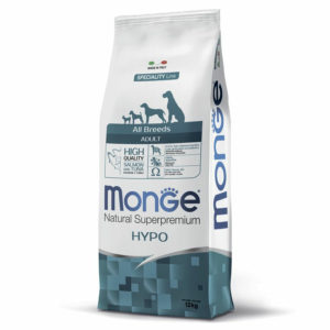 Сухой корм Monge Dog Speciality Hypoallergenic для собак гипоаллергенный лосось с тунцом. Царство домашних животных.